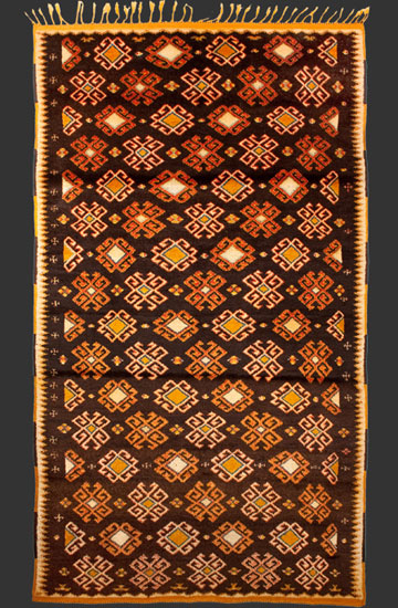 TM 1713, very fine Zenaga pile rug, Jebel Siroua region / Pre-Sahara, southern Morocco, 1940s, 250 x 150 cm (8' 2'' x 4' 11''), high resolution image + price on request






